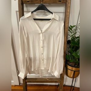 L’AGENCE 100% Silk Ivory Nina Blouse